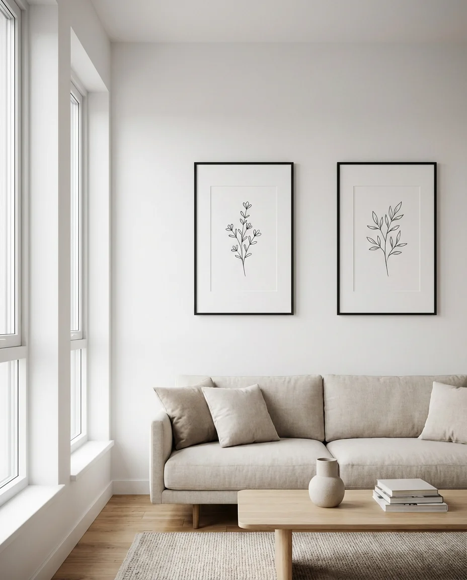 Minimalist Poster Arrangements With Breathing Room 1