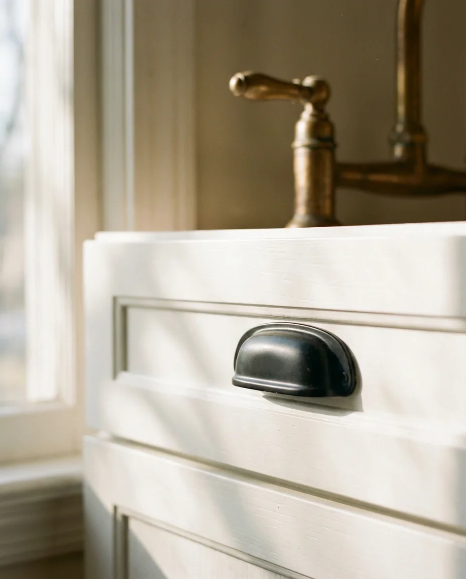 Mixed Metal Hardware in Brass and Matte Black 2