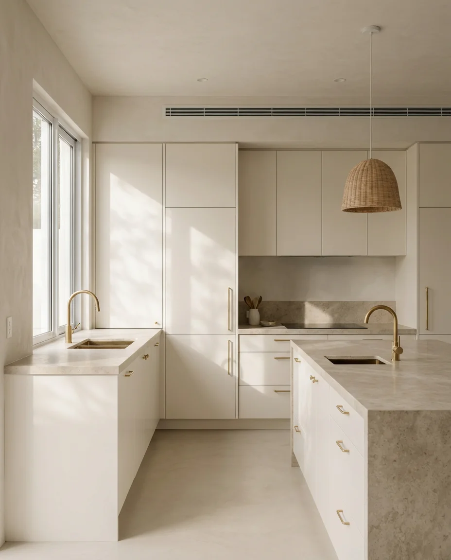 Modern Coastal White Kitchen 1