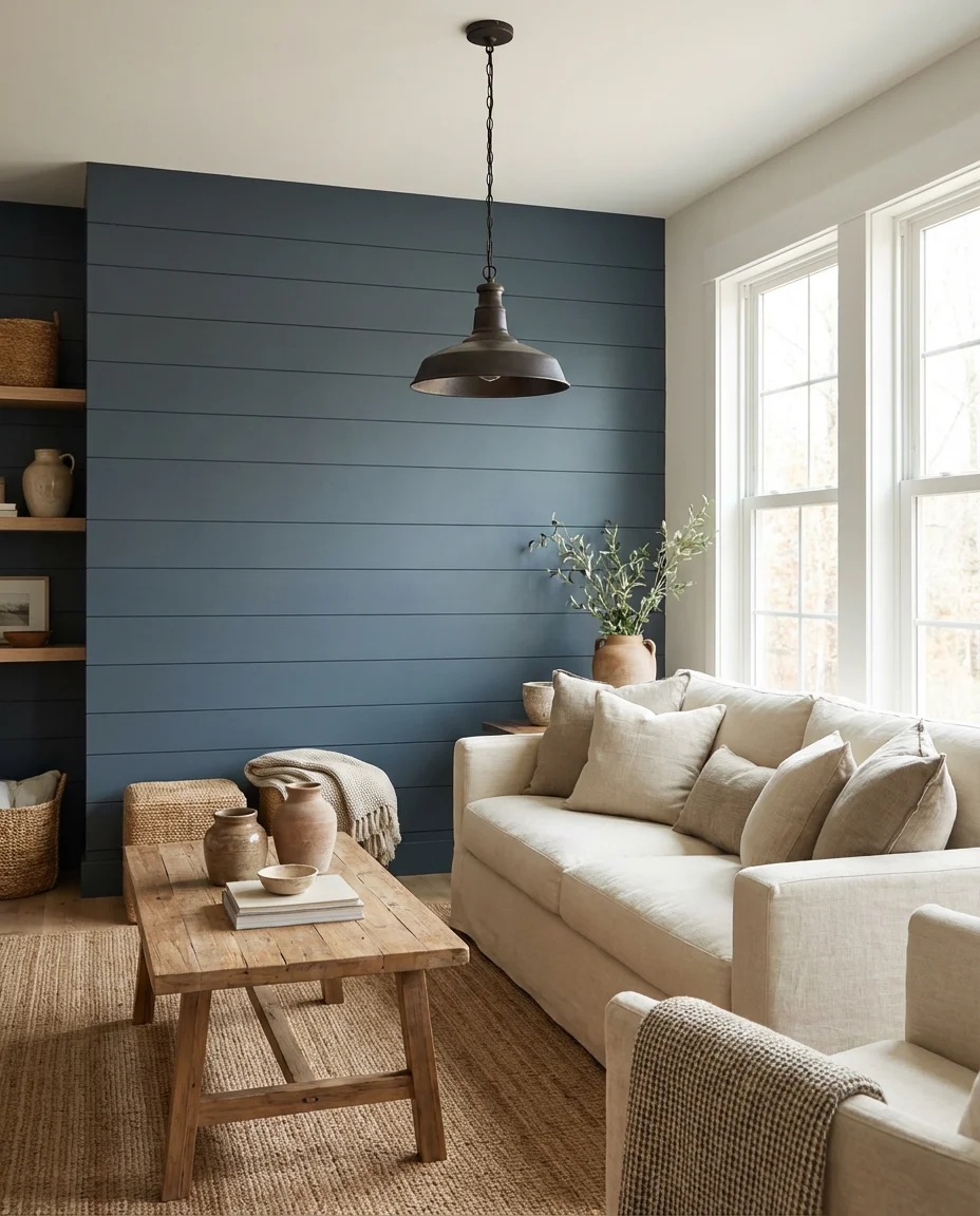 Modern Farmhouse Shiplap Accent Wall 1