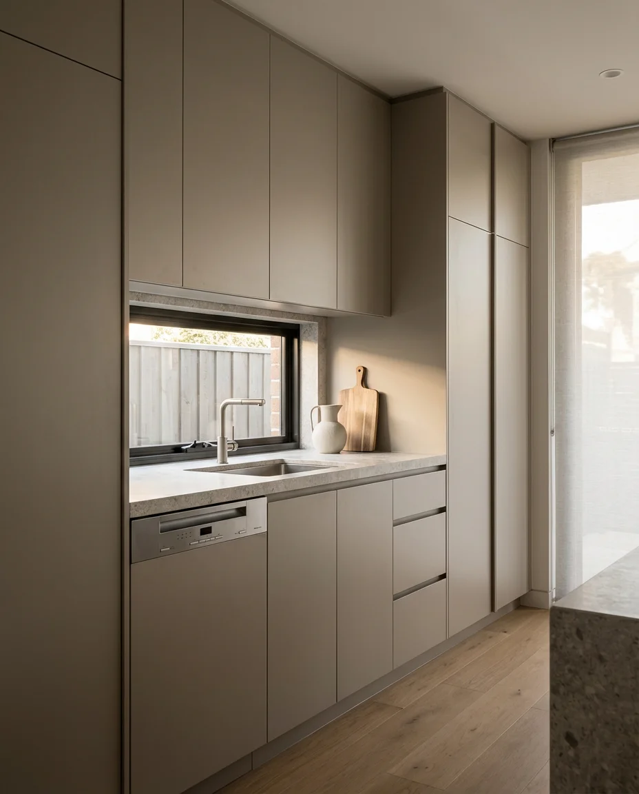 Modern Small Kitchen With Hidden Storage 2