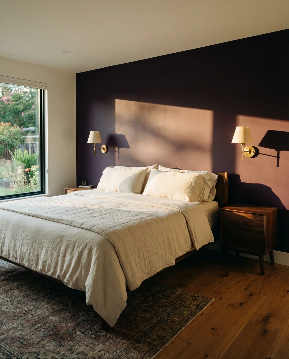 Moody Aubergine Accent Wall 1