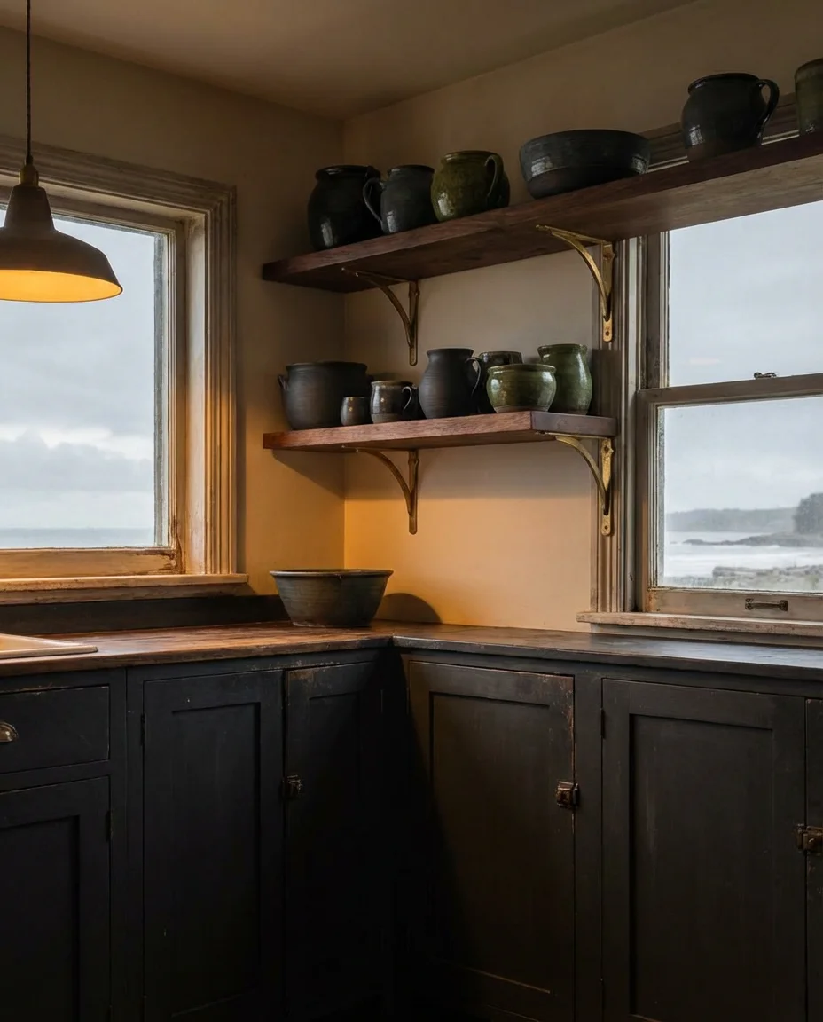 Moody Dark Coastal Kitchen 2