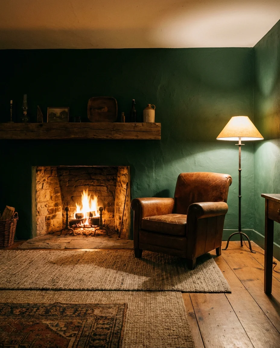 Moody Farmhouse With Dark Walls and Rich Tones 1