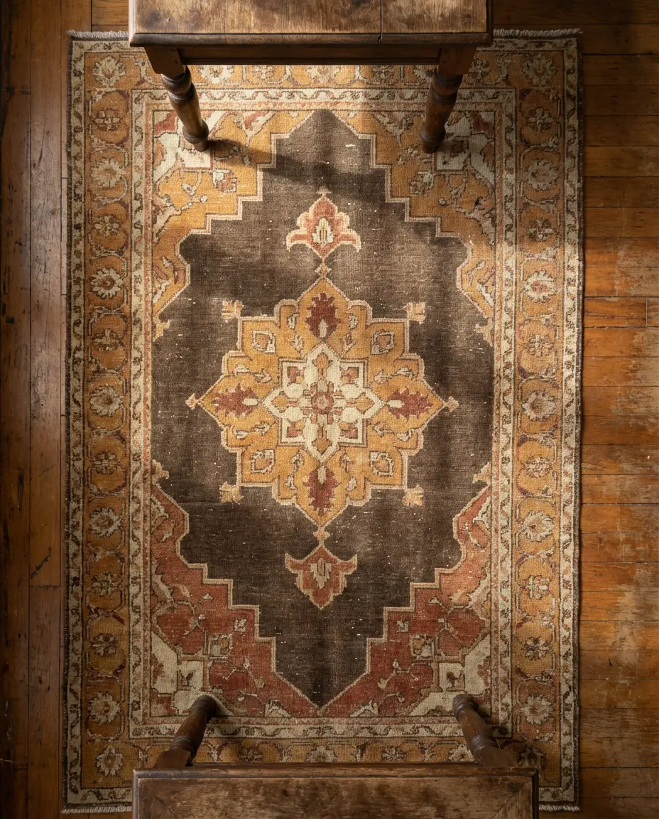 Moody Living Room With a Statement Rug 2