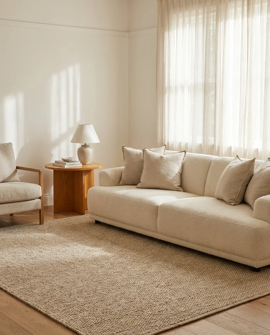 Neutral Living Room With Tonal Layering 1