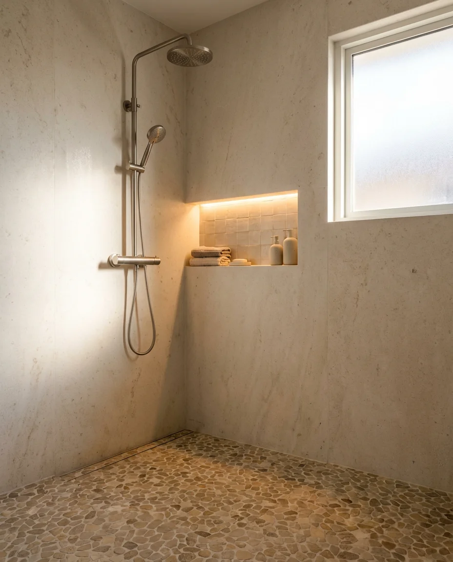 Open Wet Room Concept with Curbless Shower 2
