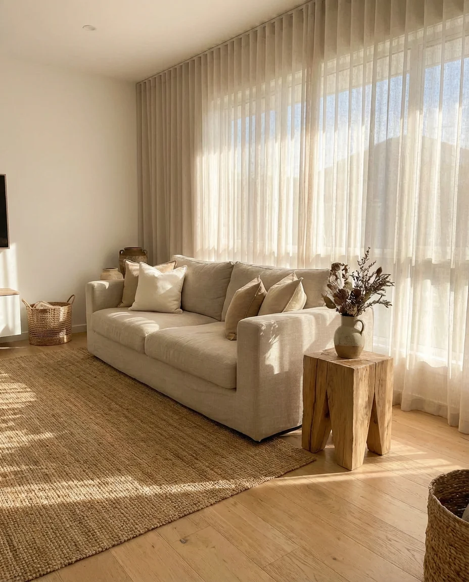 Organic Linen Sofas in Oat and Cream 1