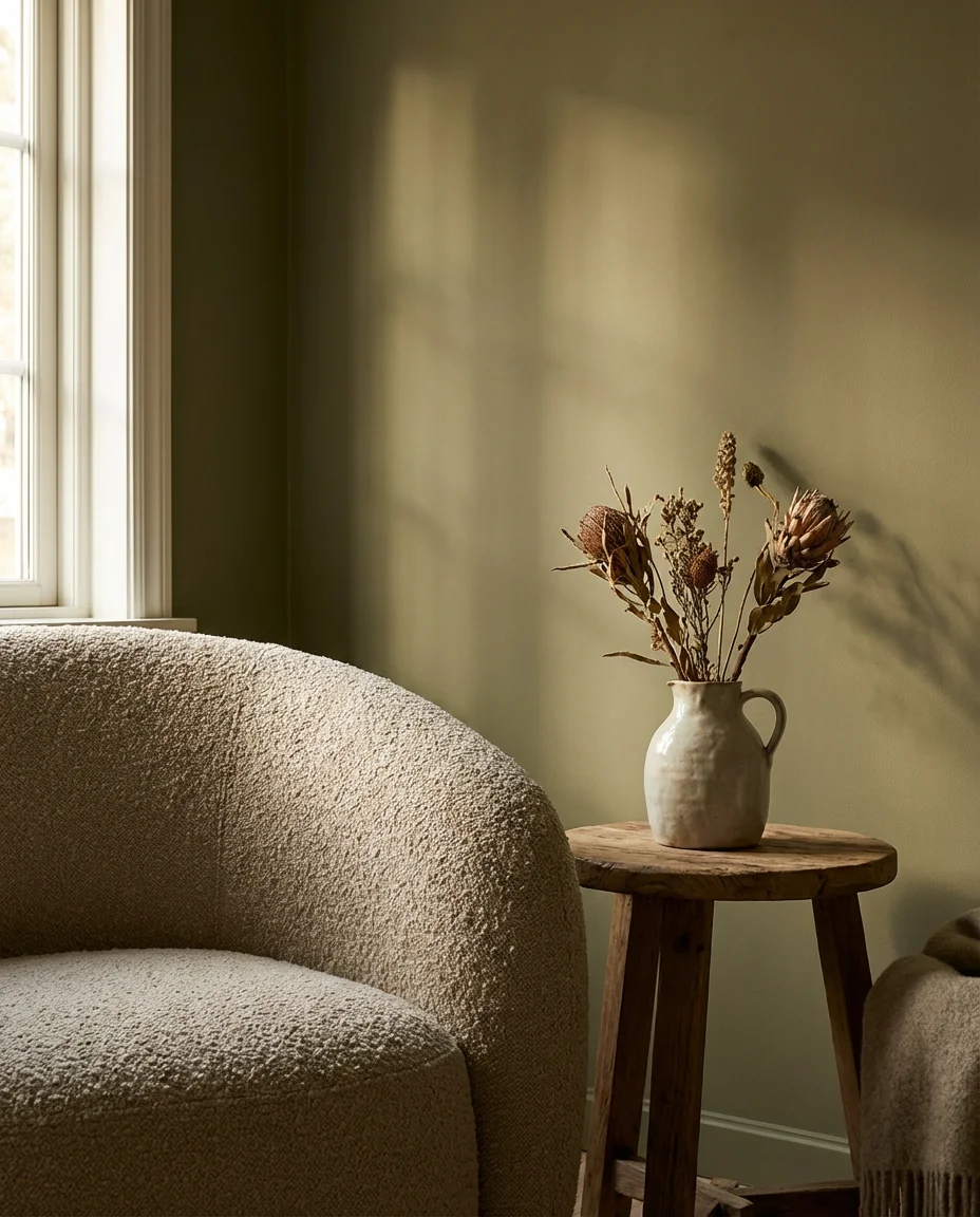 Organic Modern Moody Room With Sculptural Furniture 2