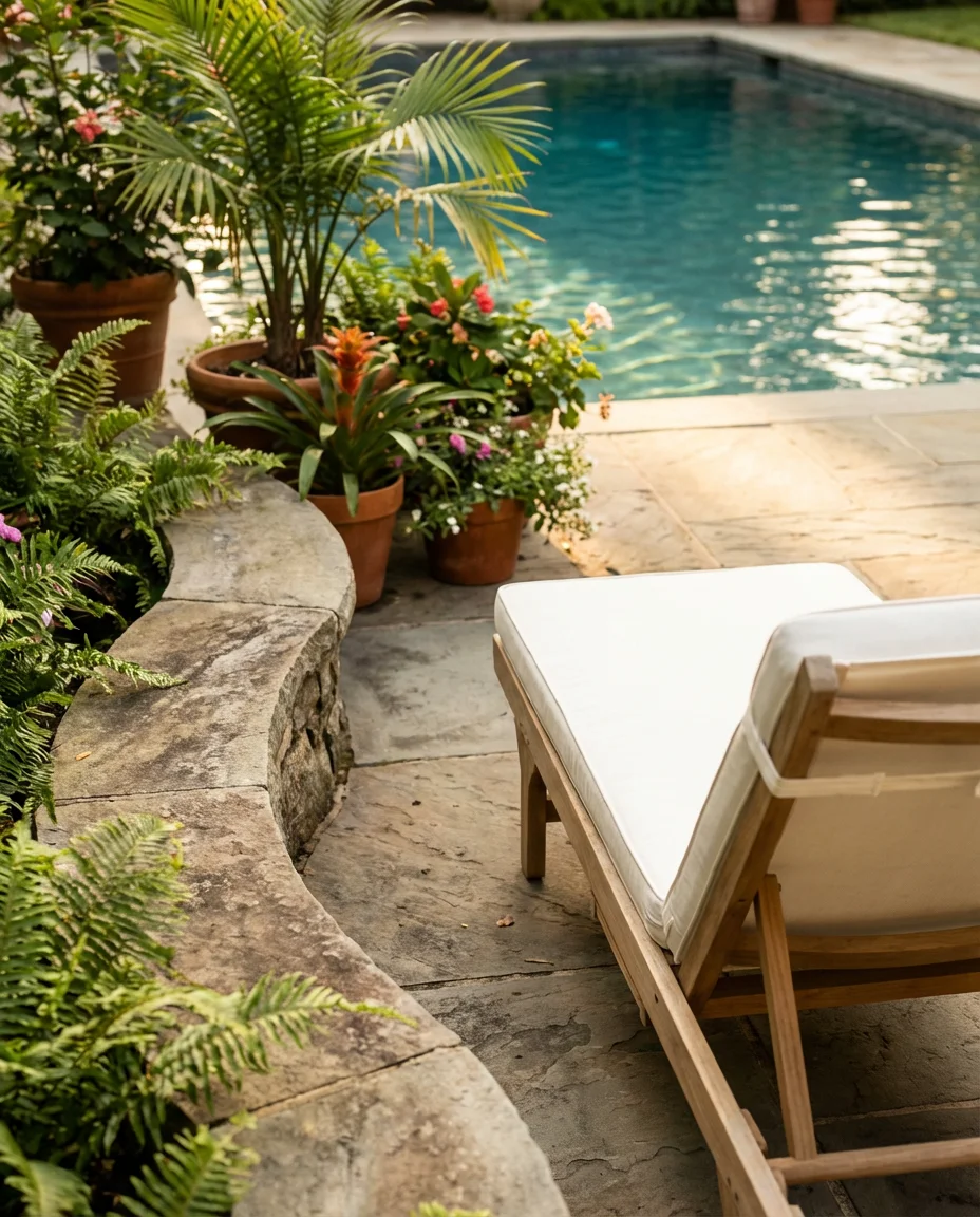 Patio With Pool and Lounge Chairs 2
