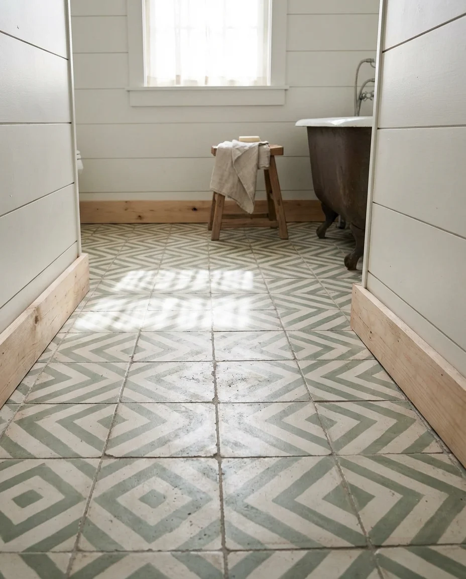 Patterned Cement Tile Floors 1