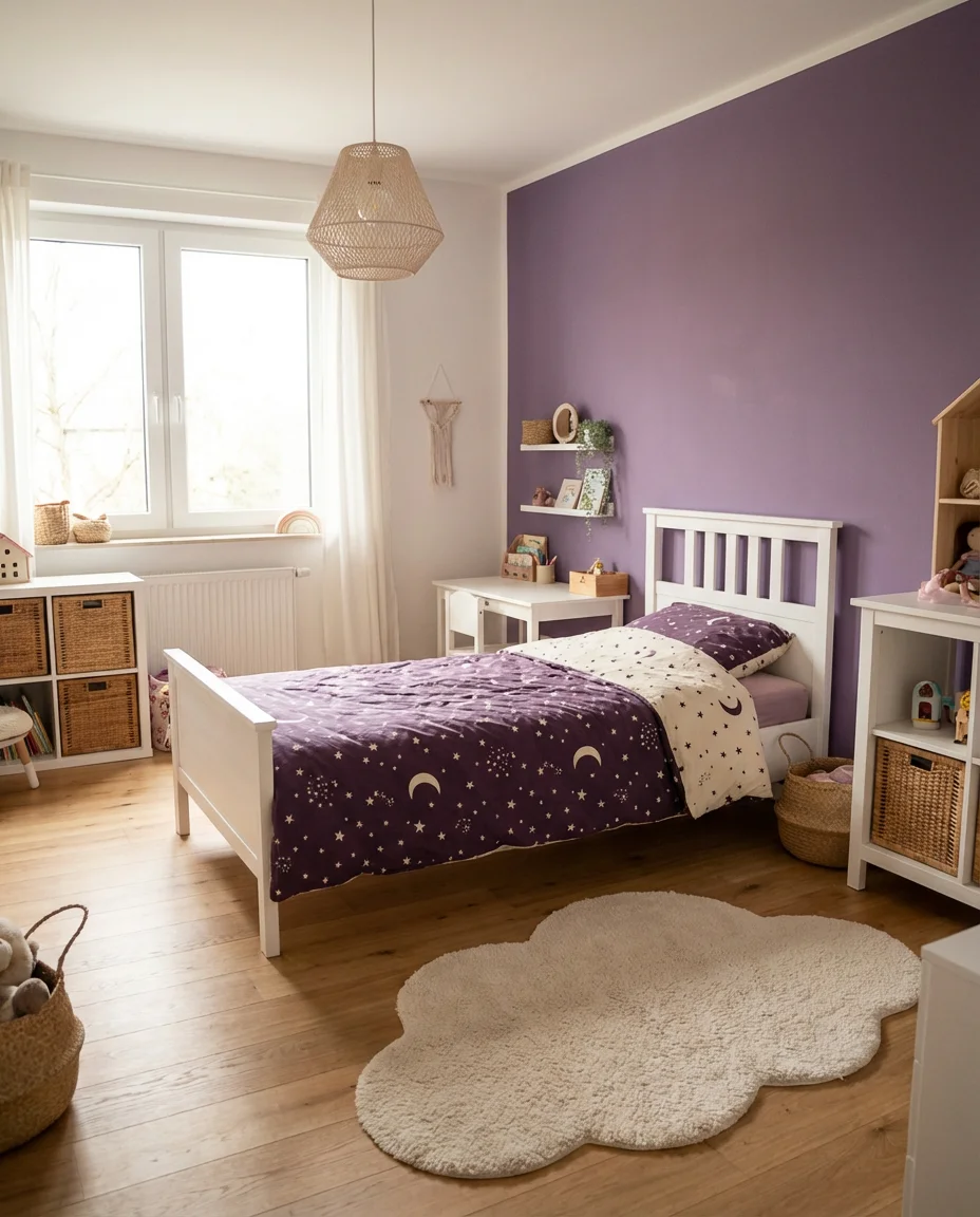 Purple Aesthetic Bedroom for Kids 1