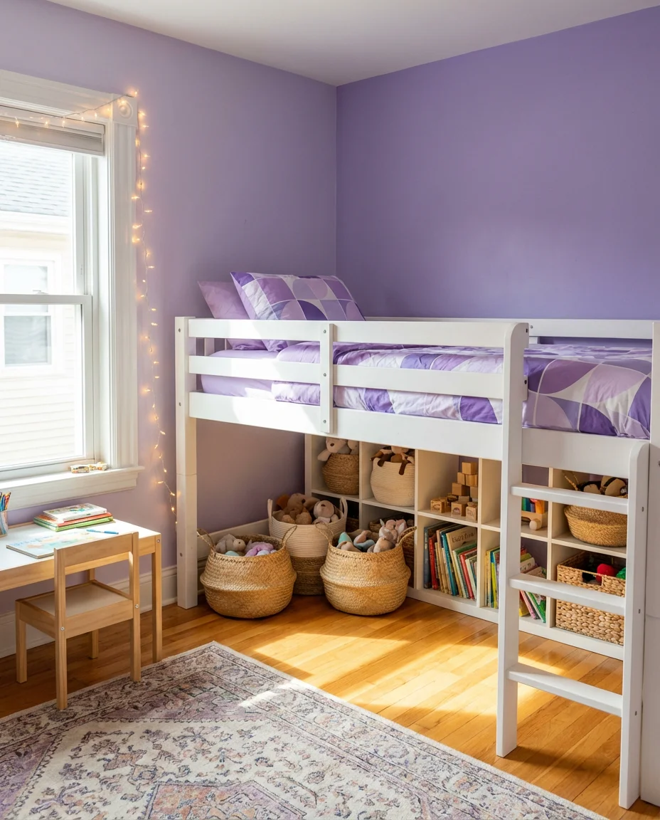 Purple Aesthetic Bedroom for Kids 2