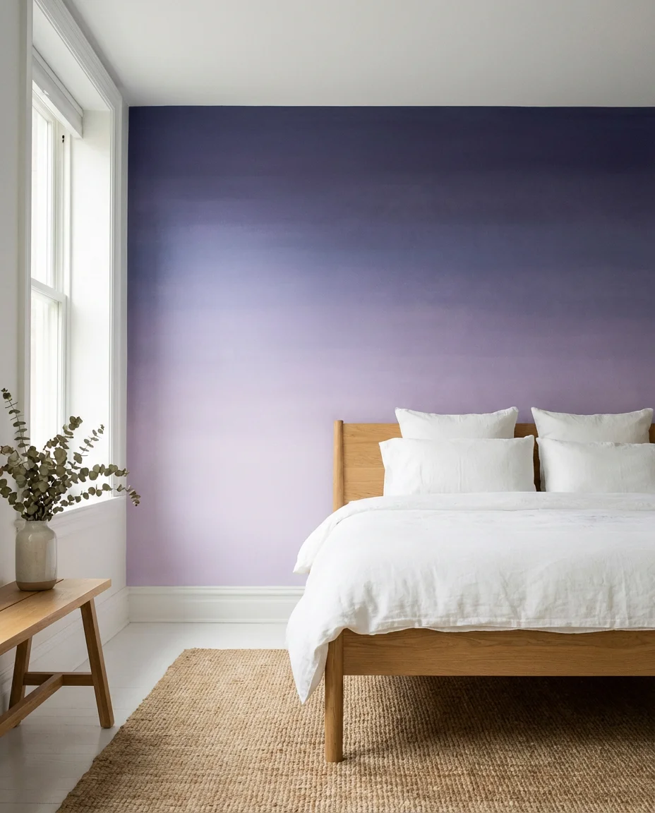 Purple Blue Ombre Bedroom Walls 1