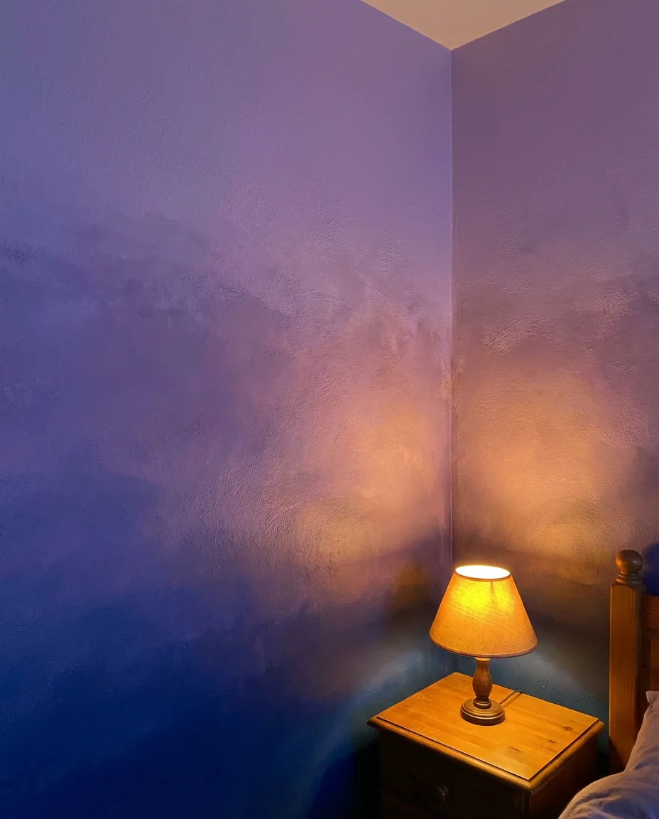 Purple Blue Ombre Bedroom Walls 2