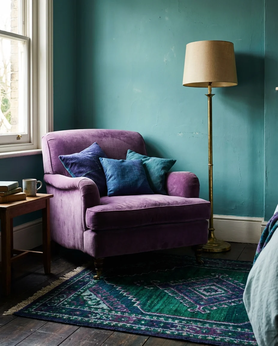 Purple and Teal Jewel-Tone Bedroom 2