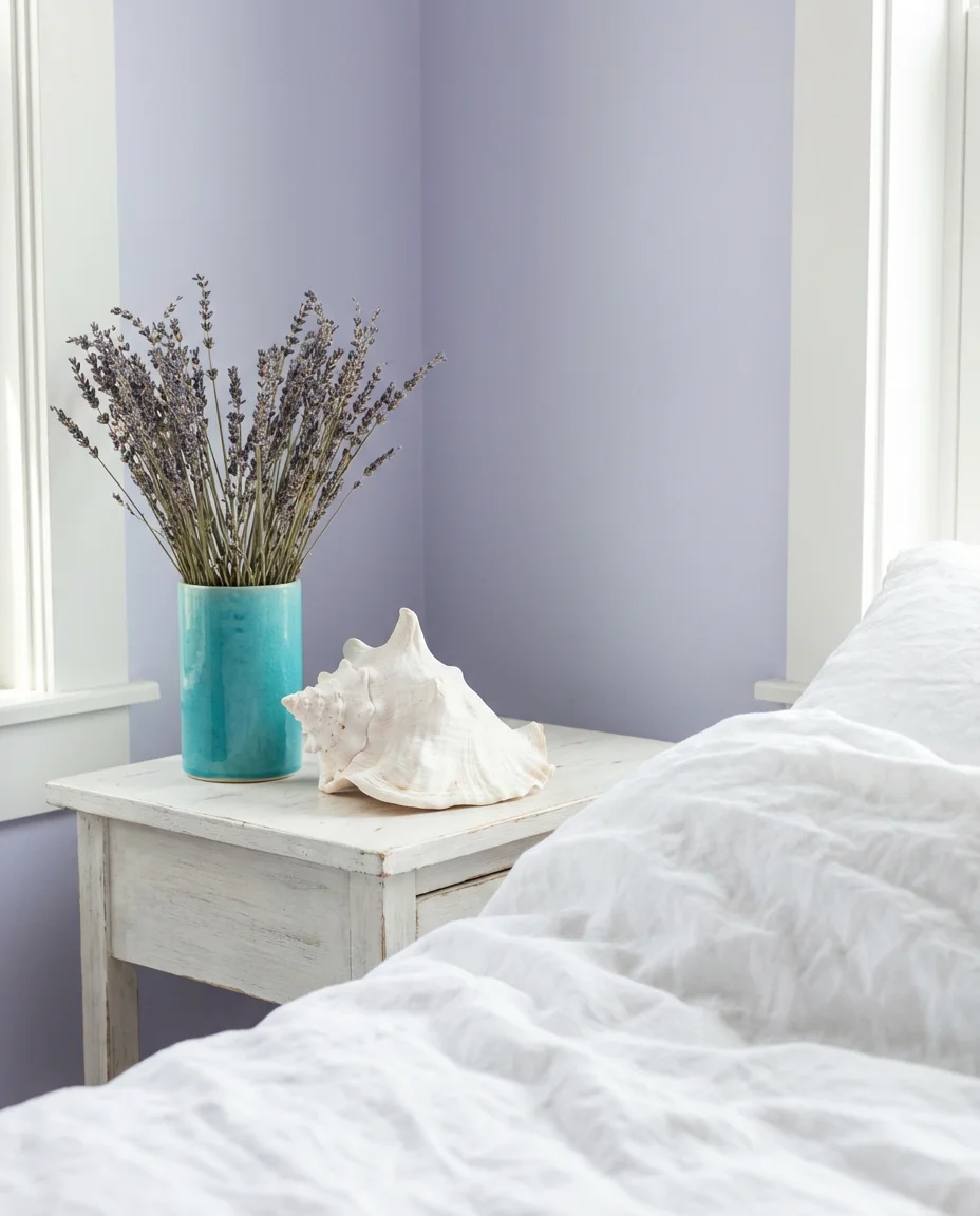 Purple and Turquoise Coastal Bedroom 2