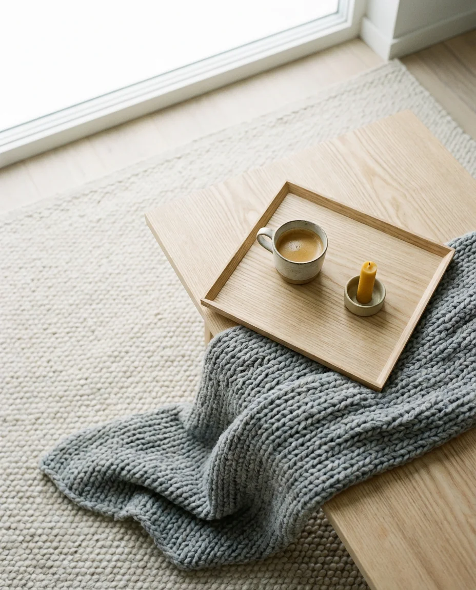 Scandinavian Living Room With Natural Wood 2