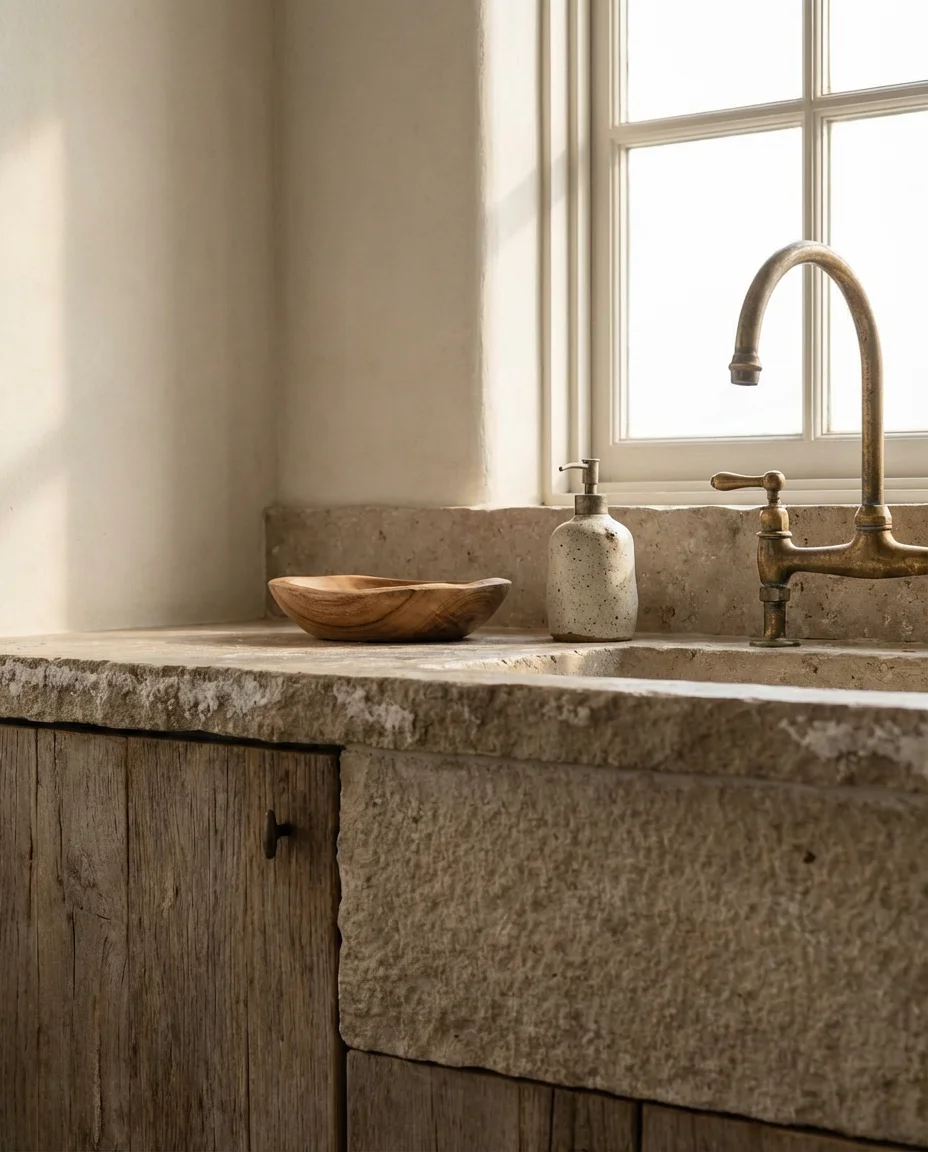 Seaside Kitchen with Driftwood and Natural Stone 2