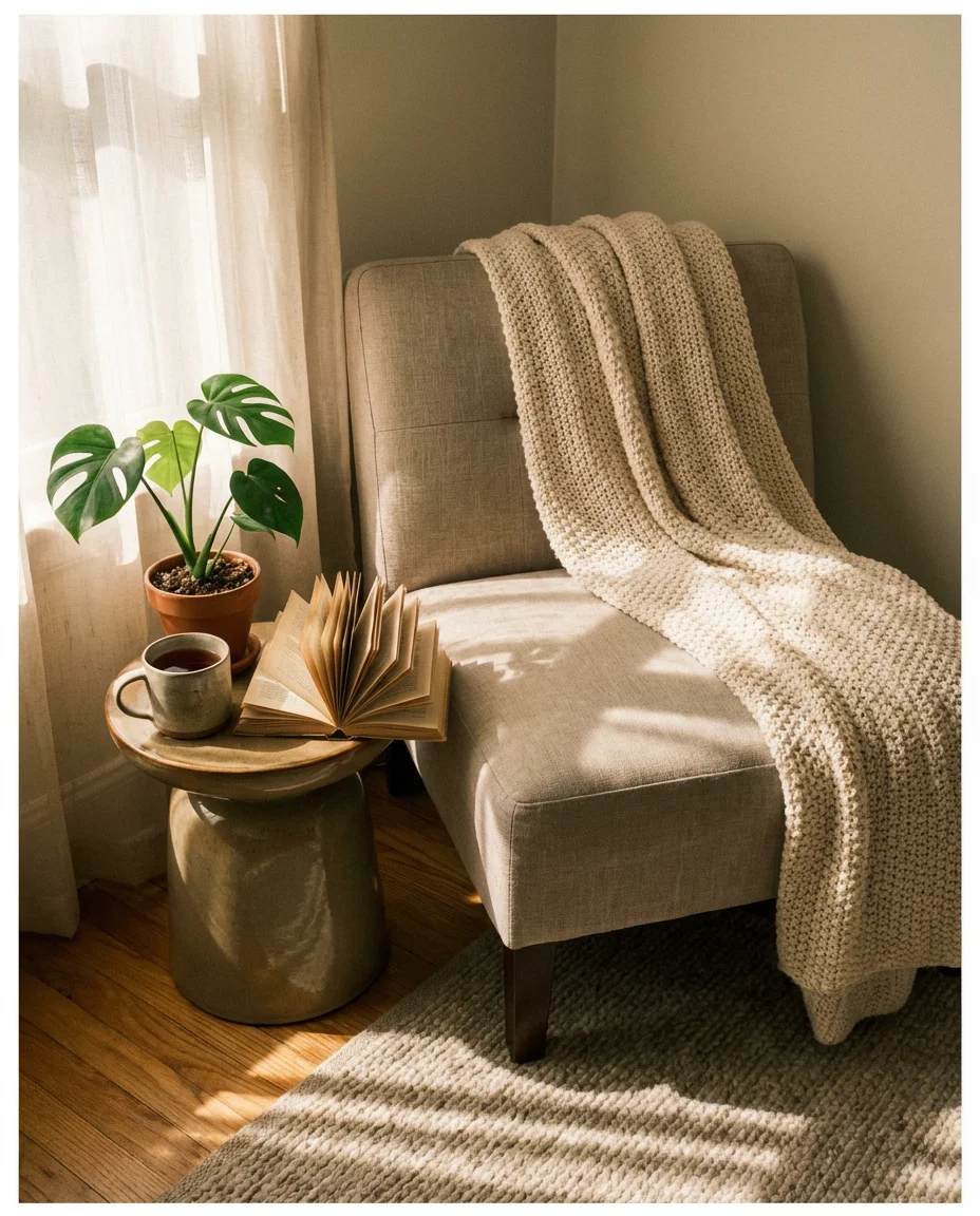 Small Bedroom with a Cozy Decor Reading Corner 2