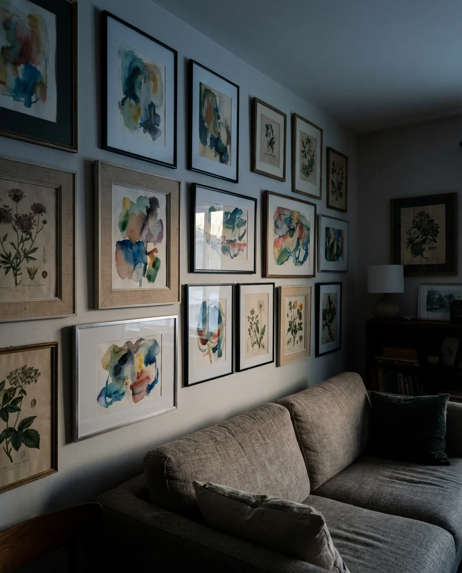 Statement Gallery Wall Above the Couch 2