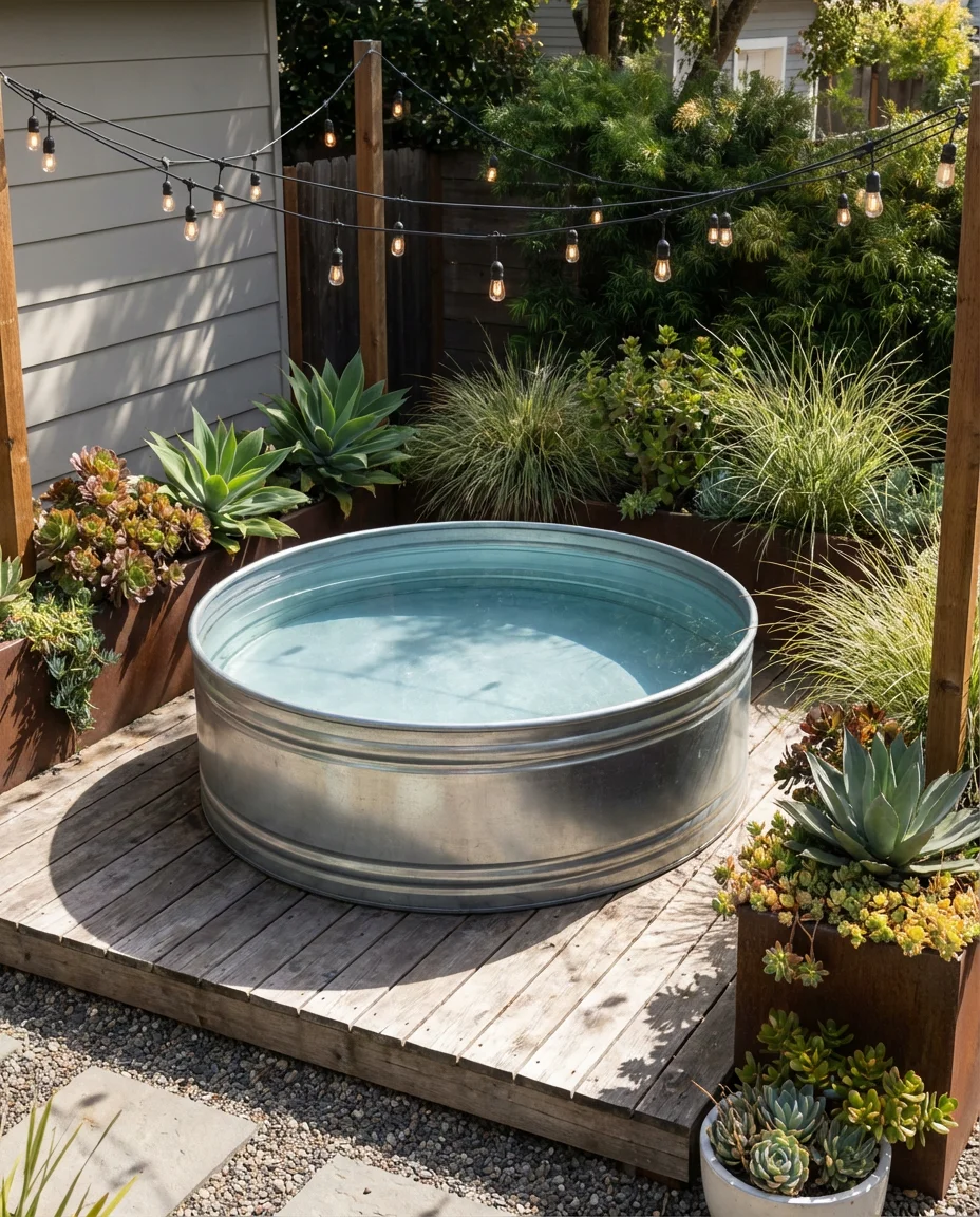 Stock Tank Pool on a Budget 1