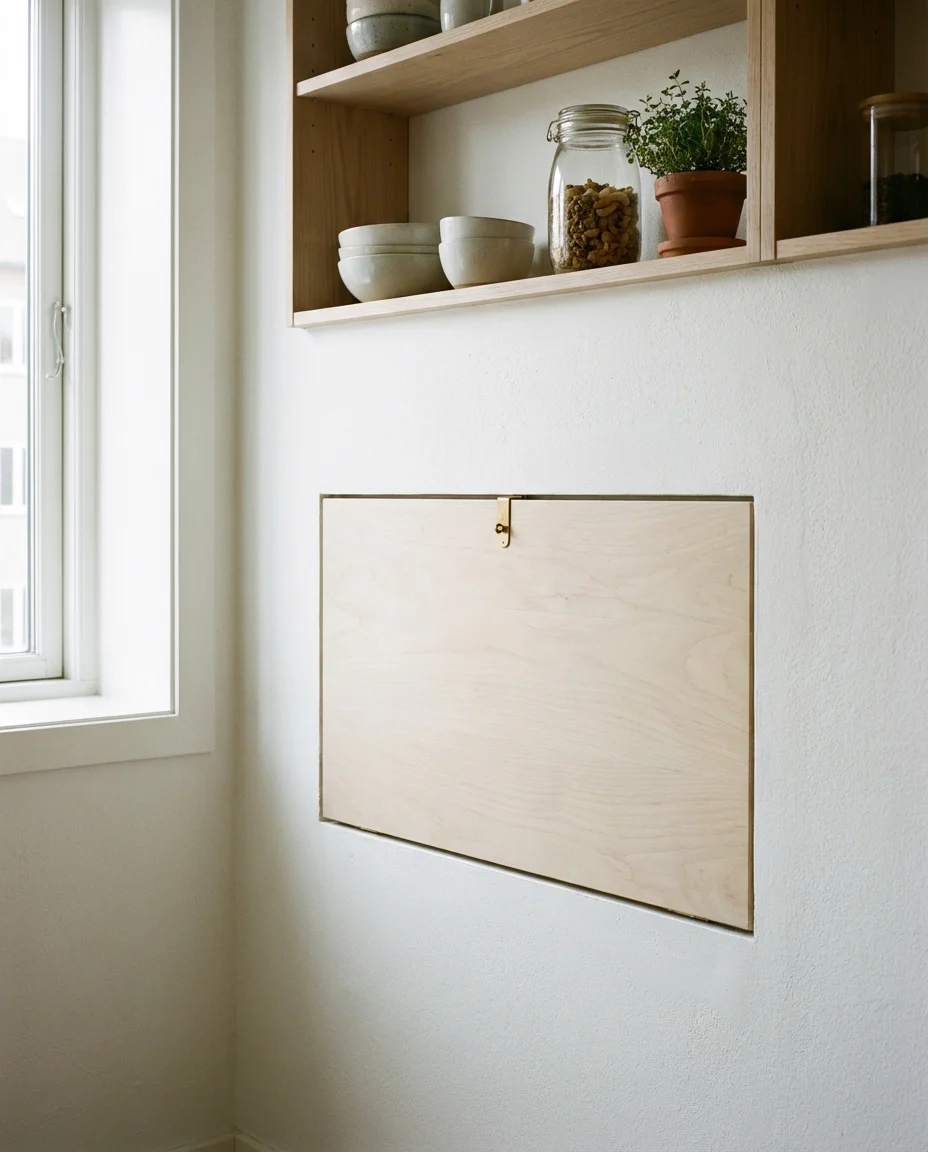 Studio Apartment Kitchen With a Fold-Down Counter 2