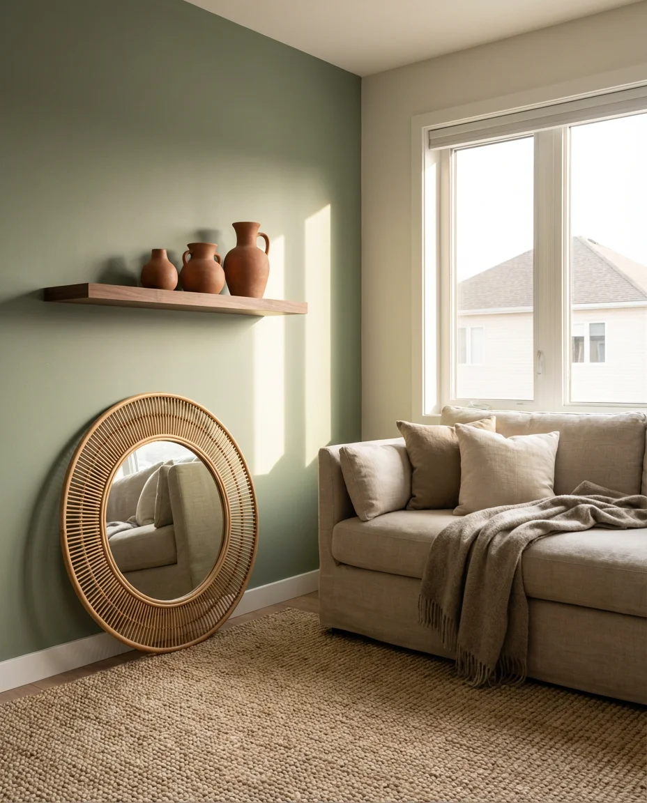 Terracotta Paint Color on an Accent Wall 1