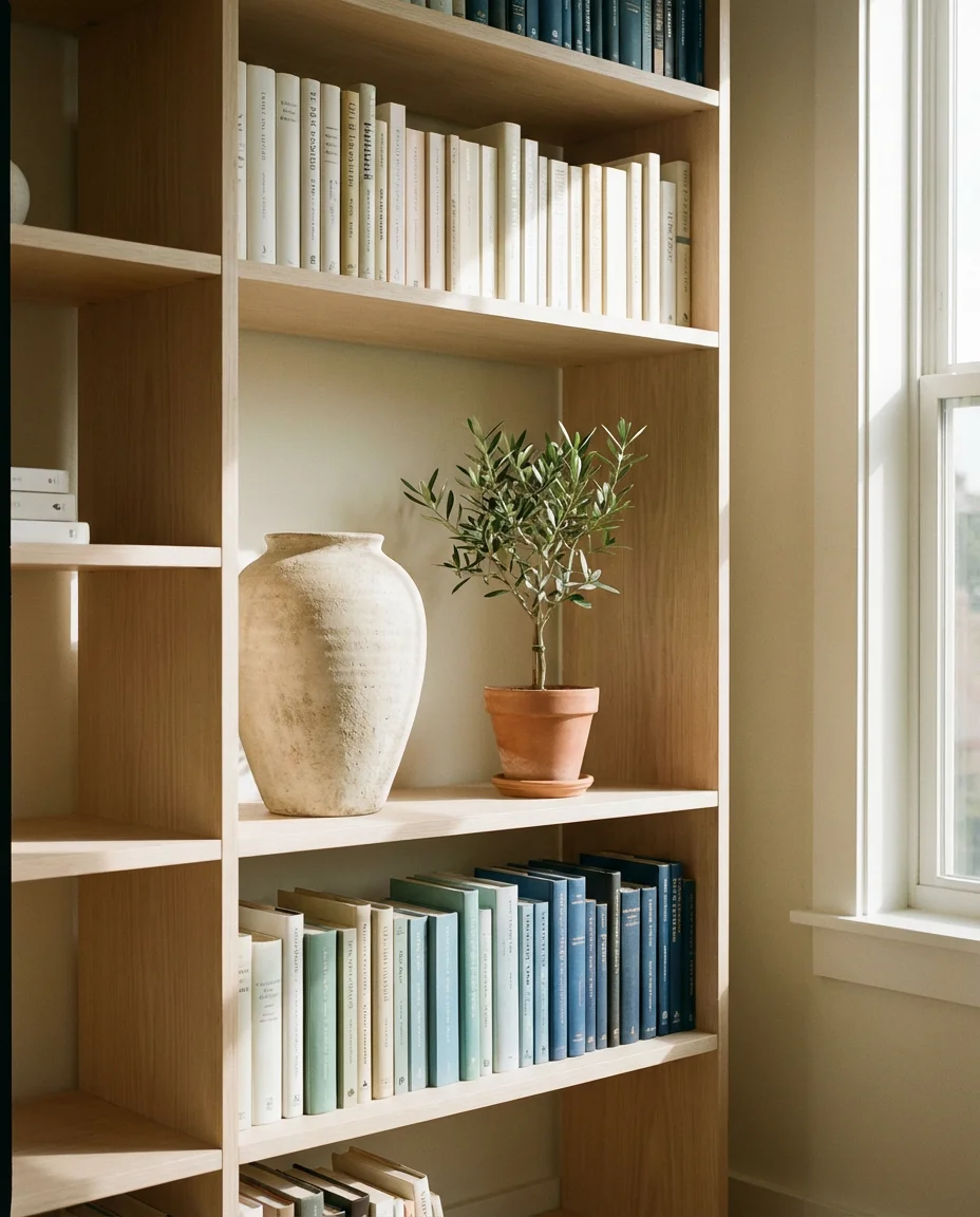 The Curated Bookshelf in a Minimalist Room 1