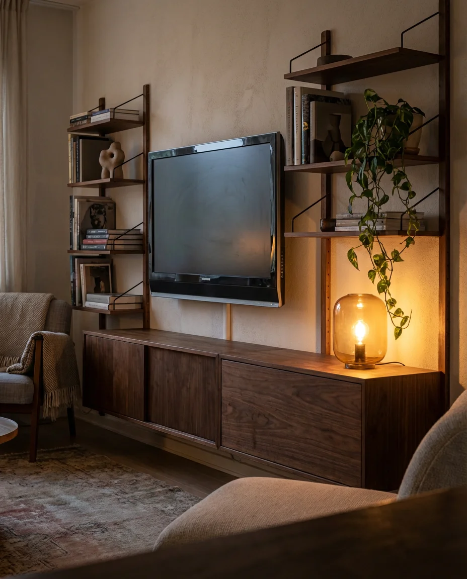 The TV Wall Done the Mid Century Way 2