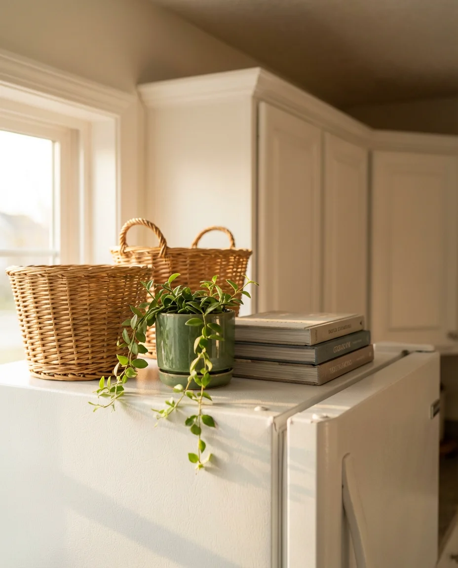 Top of Fridge Storage and Styling 1