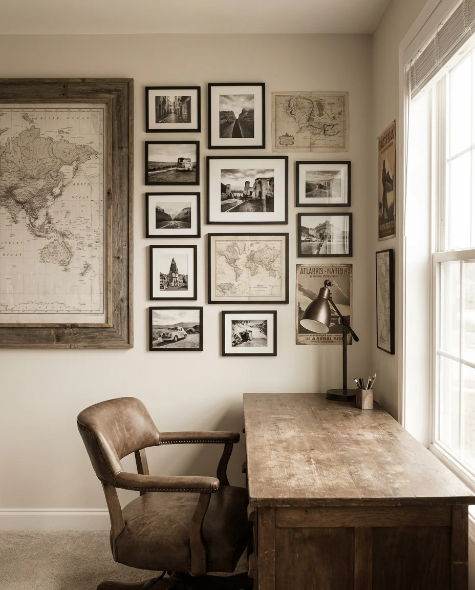 Travel Gallery Wall in the Home Office 2
