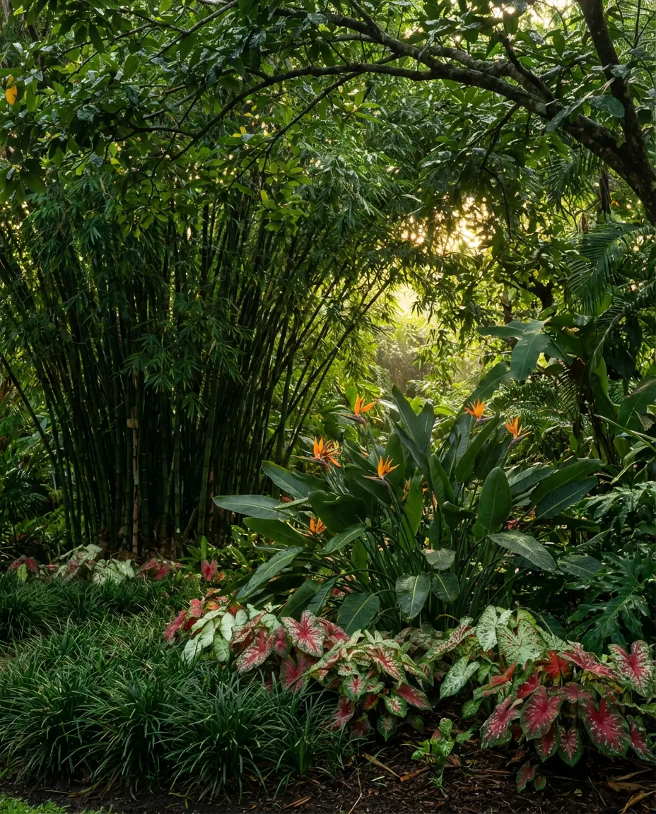 Tropical Backyard with Layered Greenery 1