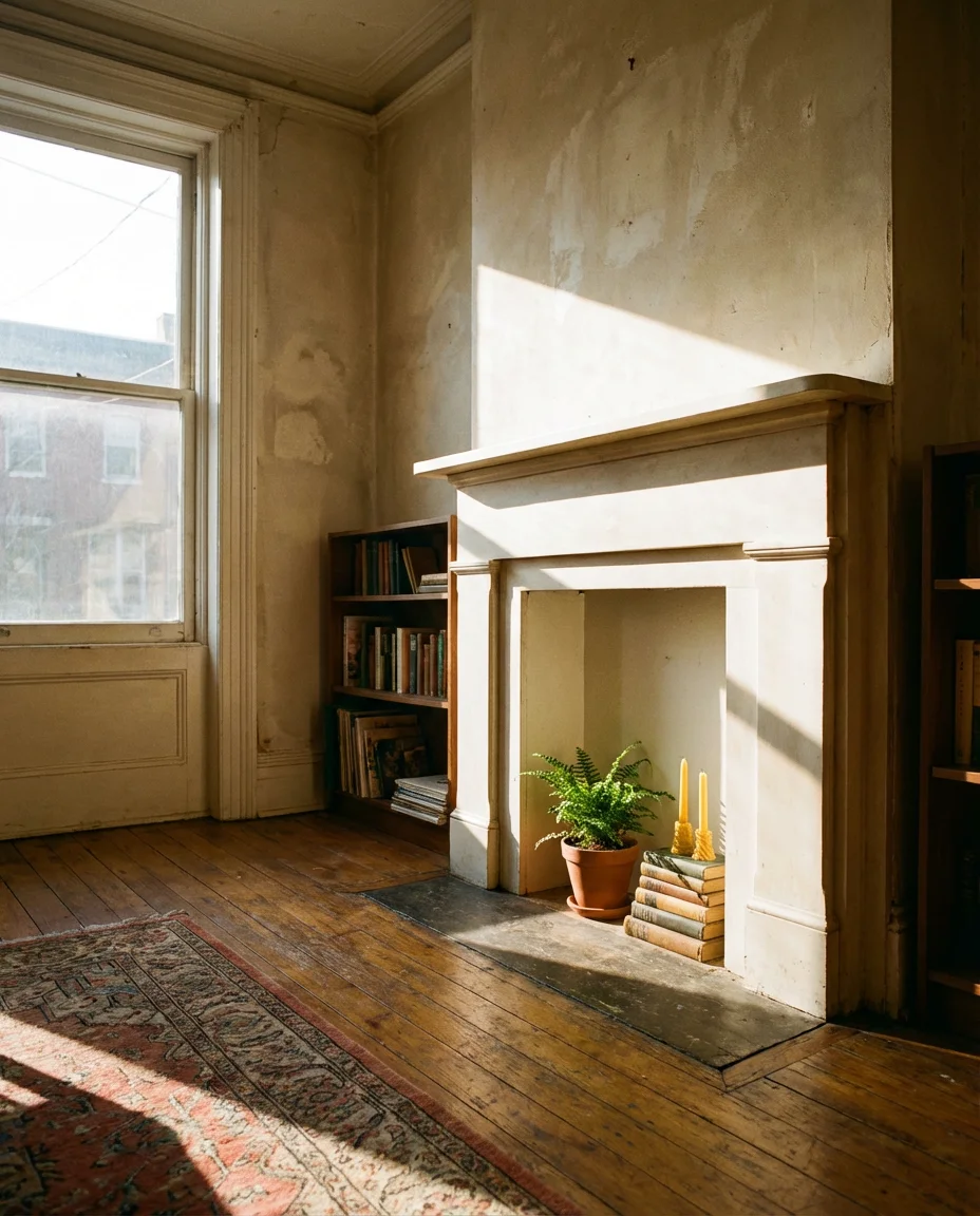 Unused Fireplace Turned Decorative Feature 2