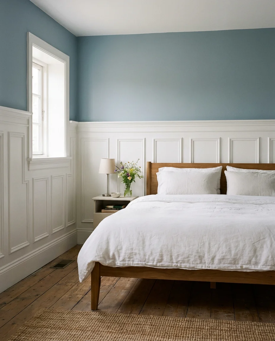 Wainscoting in a Guest Bedroom 1
