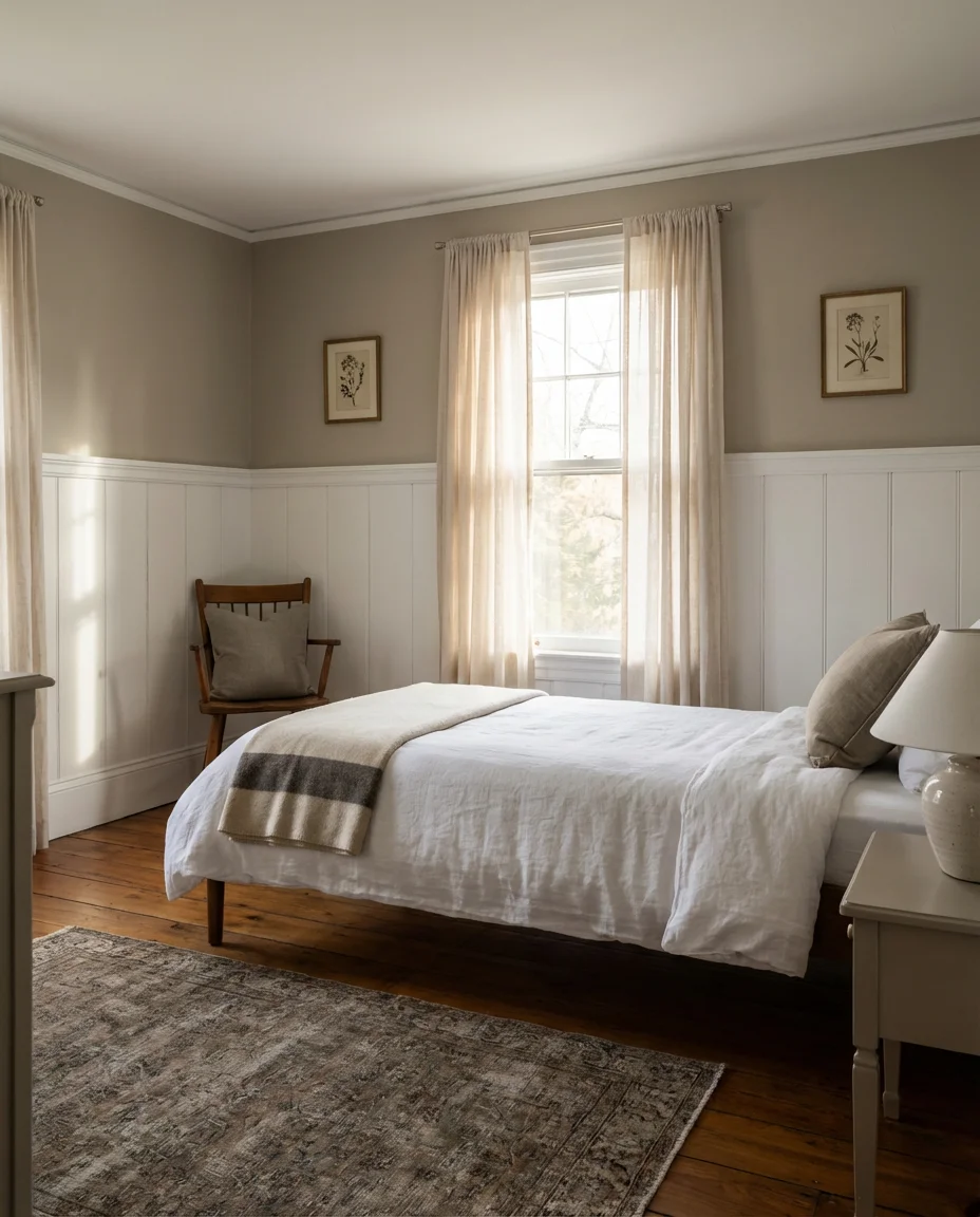 Wainscoting in a Guest Bedroom 2