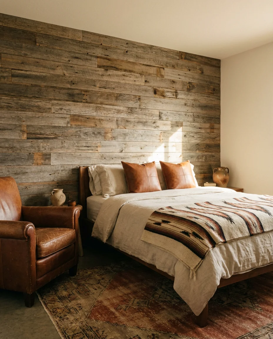 Western Bedroom with Rustic Warmth in a Small Space 1