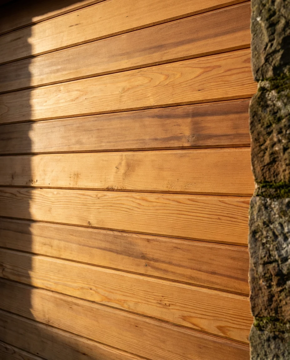 Wooden Garage Door in a Natural Finish 1