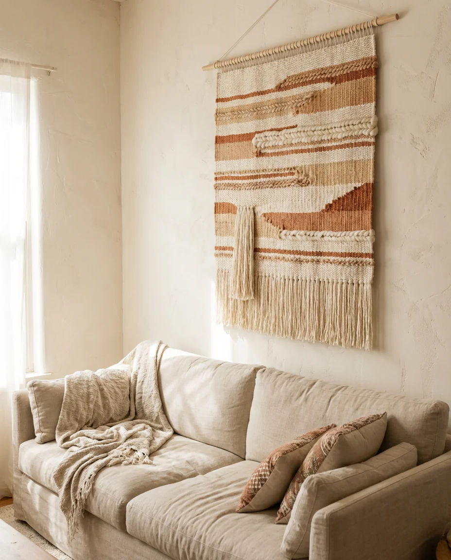 Woven Textile Wall Hangings for a Cozy Feel 1
