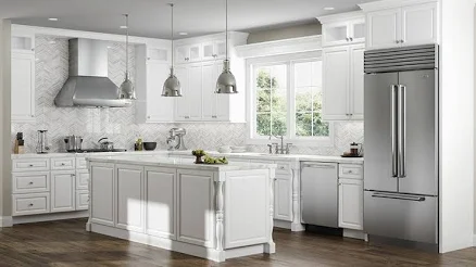 10x10 Key Largo White RTA Kitchen Cabinets by Lily Ann Cabinets