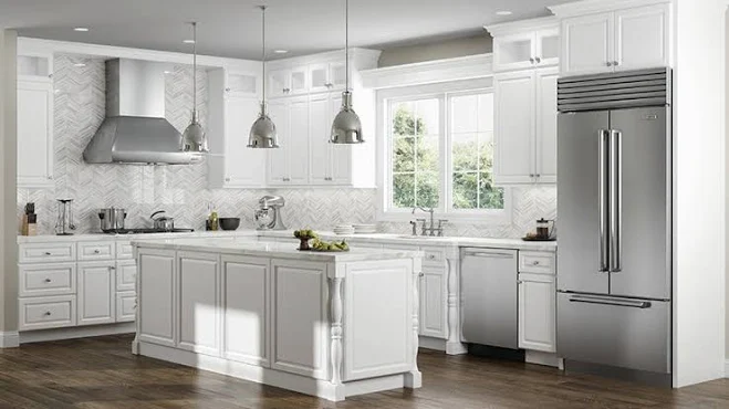10x10 Key Largo White RTA Kitchen Cabinets by Lily Ann Cabinets