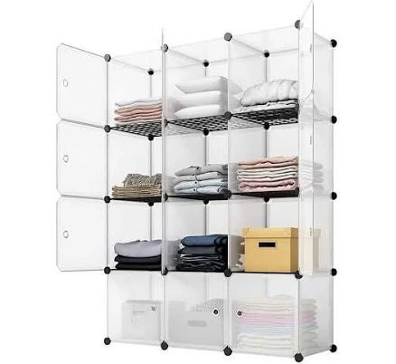 12-Cube Modular Storage Shelf Organizer