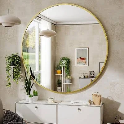 24” Round Metal Frame Circle Mirror