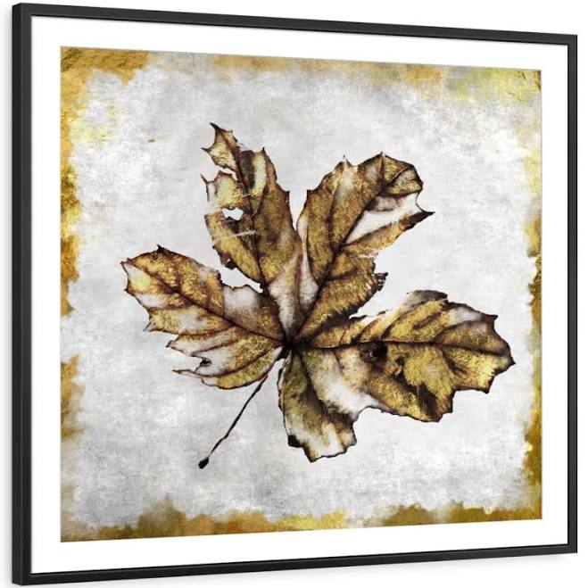 Abstract Gold Leaf Framed Wall Art