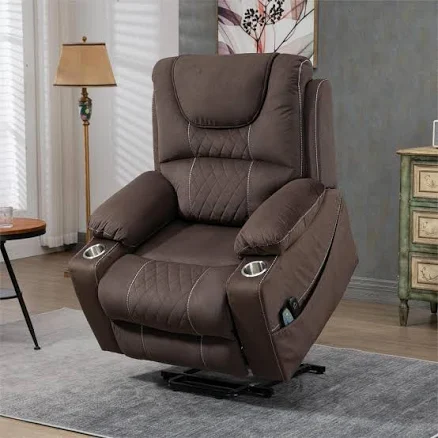 aisword Enhanced Exclusive Oversized Velvet Power Lift Recliner Chair