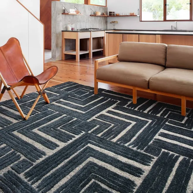 Alexander Home Vail Mid-century Modern Geometric Square Area Rug