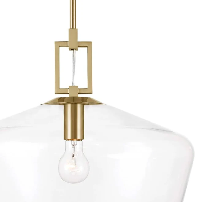 Allen + Roth Chambers 1-Light Modern & Contemporary Dome Hanging Pendant Light