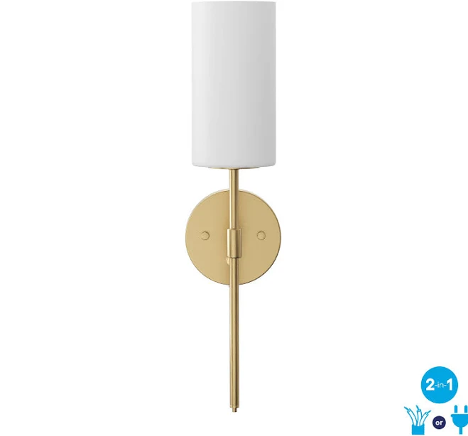 allen + roth Odessa 1-Light Gold Transitional Wall Sconce