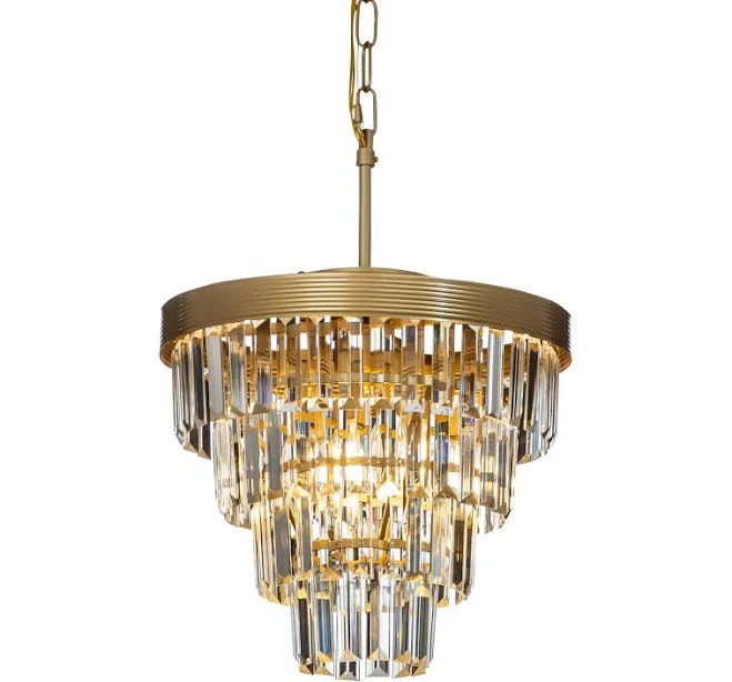 ALOA DECOR 3-Light 13in Modern Small Tiered Chandelier