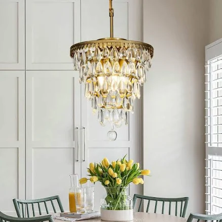 ALOADECOR Lighting 3-Light Modern/Contemporary Crystal Chandelier